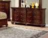 Furniture of America - Grandom 7 Piece Eastern King Bedroom Set in Cherry - CM7736-EK-7SET - Dresser