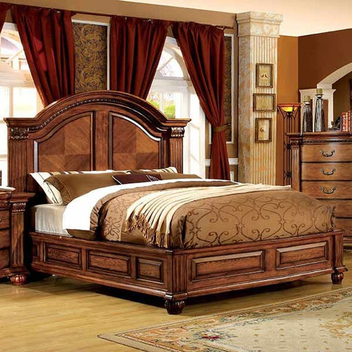 Furniture of America - Bellagrand California King Bed in Antique Tobacco Oak - CM7738-CK - GreatFurnitureDeal
