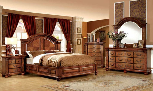 Furniture of America - Bellagrand 5 Piece Queen Bedroom Set in Antique Tobacco Oak - CM7738-Q-5SET