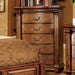 Furniture of America - Bellagrand 6 Piece California King Bedroom Set in Antique Tobacco Oak - CM7738-CK-6SET - GreatFurnitureDeal