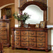 Furniture of America - Bellagrand 3 Piece Queen Bedroom Set in Antique Tobacco Oak - CM7738-Q-3SET - GreatFurnitureDeal