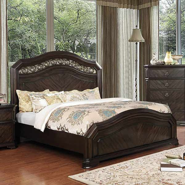 Furniture of America - Calliope 3 Piece Eastern King Bedroom Set in Espresso - CM7751-EK-3SET