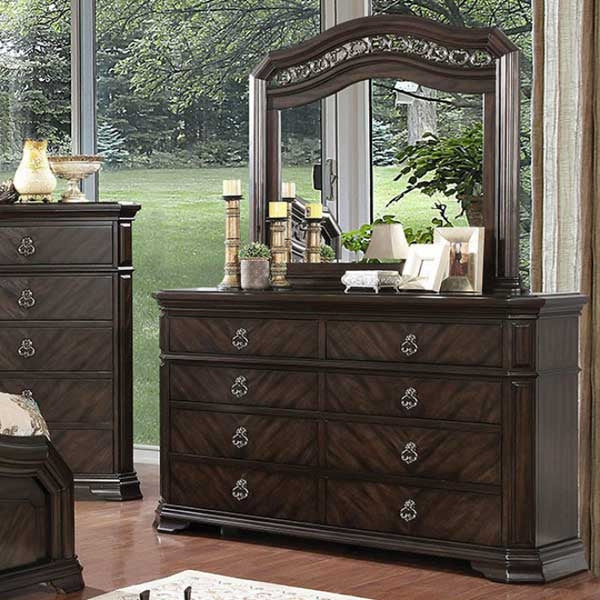 Furniture of America - Calliope 5 Piece Eastern King Bedroom Set in Espresso - CM7751-EK-5SET - GreatFurnitureDeal