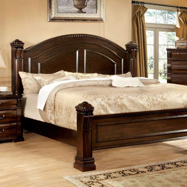Furniture of America - Burleigh 3 Piece Eastern King Bedroom Set in Cherry - CM7791-EK-3SET