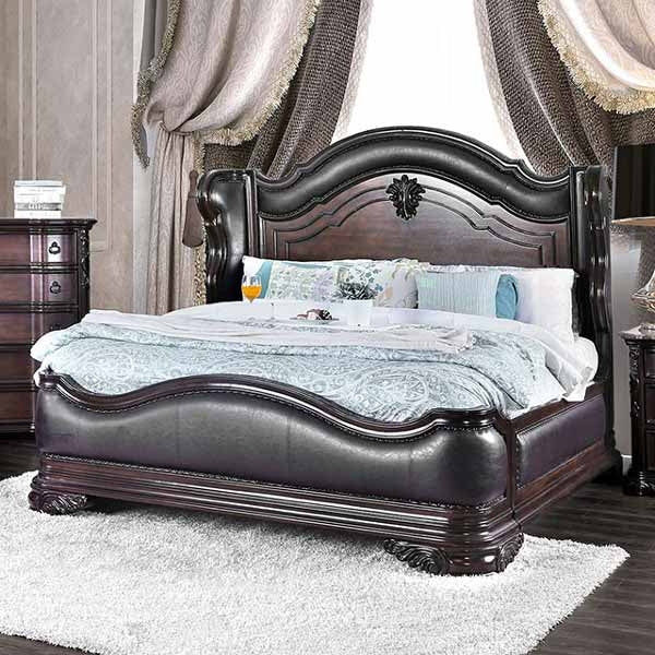 Furniture of America - Arcturus 3 Piece Eastern King Bedroom Set in Brown Cherry - CM7859-EK-3SET - GreatFurnitureDeal