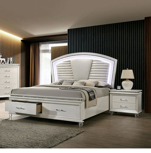 Furniture of America - Maddie 3 Piece California King Bedroom Set in Pearl White - CM7899-CK-3Set - GreatFurnitureDeal