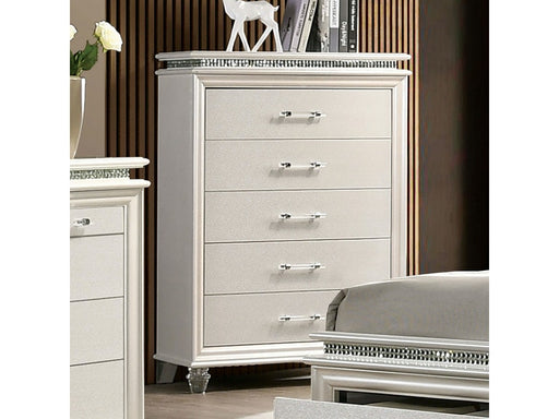 Furniture of America - Maddie 6 Piece Eastern King Bedroom Set in Pearl White - CM7899-EK-6Set - GreatFurnitureDeal