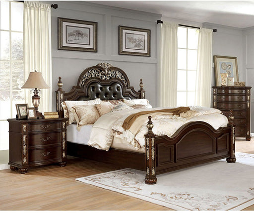 Furniture of America - Theodor 3 Piece Eastern King Bedroom Set in Brown Cherry - CM7926-EK-3Set - GreatFurnitureDeal
