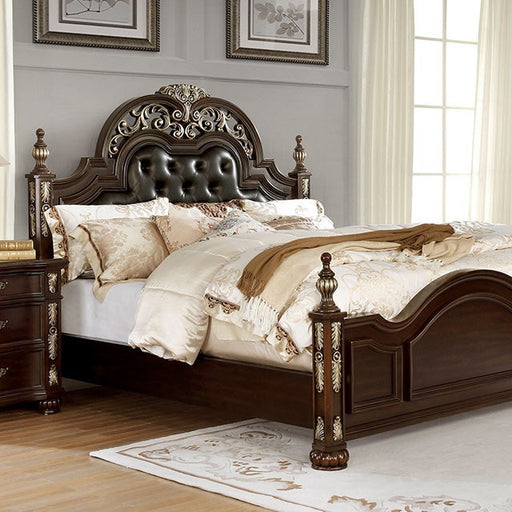 Furniture of America - Theodor Eastern King Bed in Brown Cherry - CM7926-EK - GreatFurnitureDeal