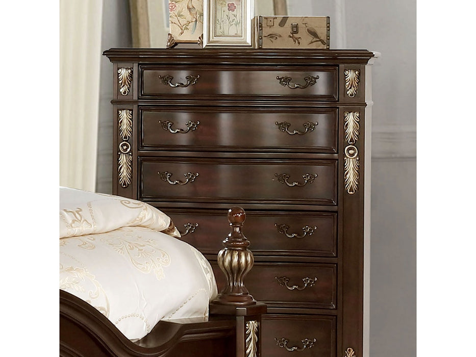 Furniture of America - Theodor 6 Piece Queen Bedroom Set in Brown Cherry - CM7926-Q-6Set - GreatFurnitureDeal