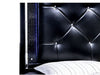 Bellanova 5 Piece Eastern King Bedroom Set in Black - CM7979BK-EK-5SET - Headboard Leather