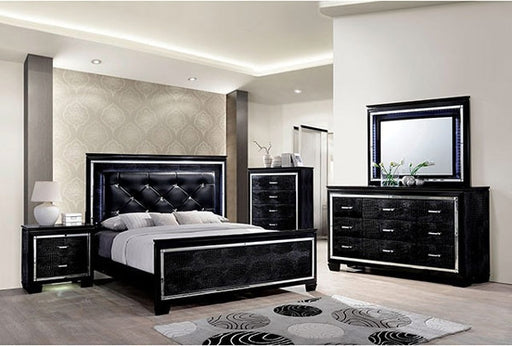 Furniture of America - Bellanova 3 Piece Queen Bedroom Set in Black - CM7979BK-Q-3SET