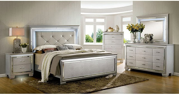 Furniture of America - Bellanova 3 Piece Queen Bedroom Set in Silver - CM7979SV-Q-3SET