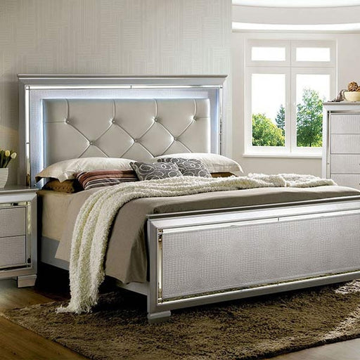 Furniture of America - Bellanova 3 Piece California King Bedroom Set in Silver - CM7979SV-CK-3SET - GreatFurnitureDeal