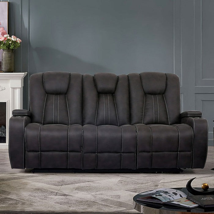 Furniture of America - Amirah 2 Piece Living Room Set in Dark Gray - CM9903-SF-LV