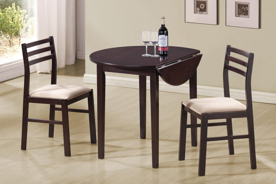 Coaster Furniture - 3 Pcs Round Dinning Table Set - 130005 - GreatFurnitureDeal