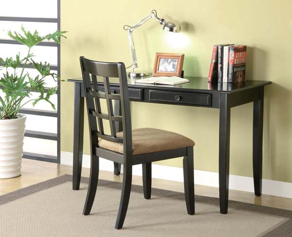 Coaster Furniture - Black Desk and Chair Set - 800779 - GreatFurnitureDeal