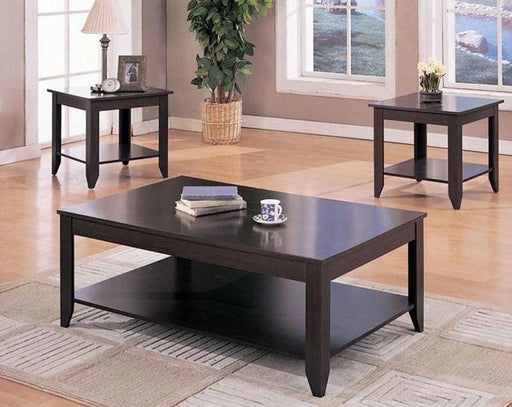 Coaster Furniture - Contemporary 3 Piece Occasional Table Set with Shelves - 700285 - GreatFurnitureDeal