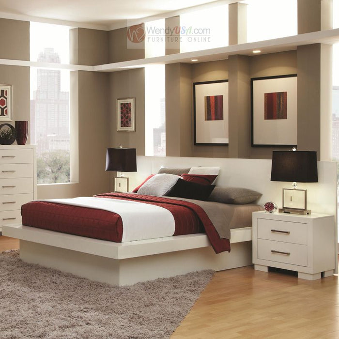 Coaster Furniture - Jessica Contemporary White 5 Pieces Queen Platform Bedroom Set - 202990-QS5