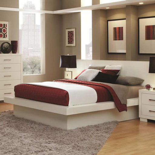 Coaster Furniture - Jessica California King Platform Bed with Rail Seating and Lights - 202990KW