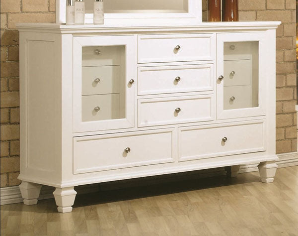 Coaster Furniture - Sandy Beach White 5 Piece Queen Sleigh Storage Bedroom Set - 201309Q-5SET - GreatFurnitureDeal