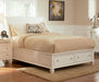 Coaster Furniture - Sandy Beach White 4 Piece Eastern King Sleigh Storage Bedroom Set - 201309EK-4SET