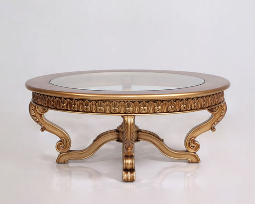 European Furniture - Cleopatra Luxury Coffee Table in Golden Bronze - 4798-CT