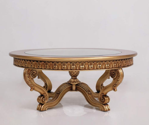 Coffee European Furniture - Carlotta Luxury Coffee Table in Golden Bronze - 41951-CT