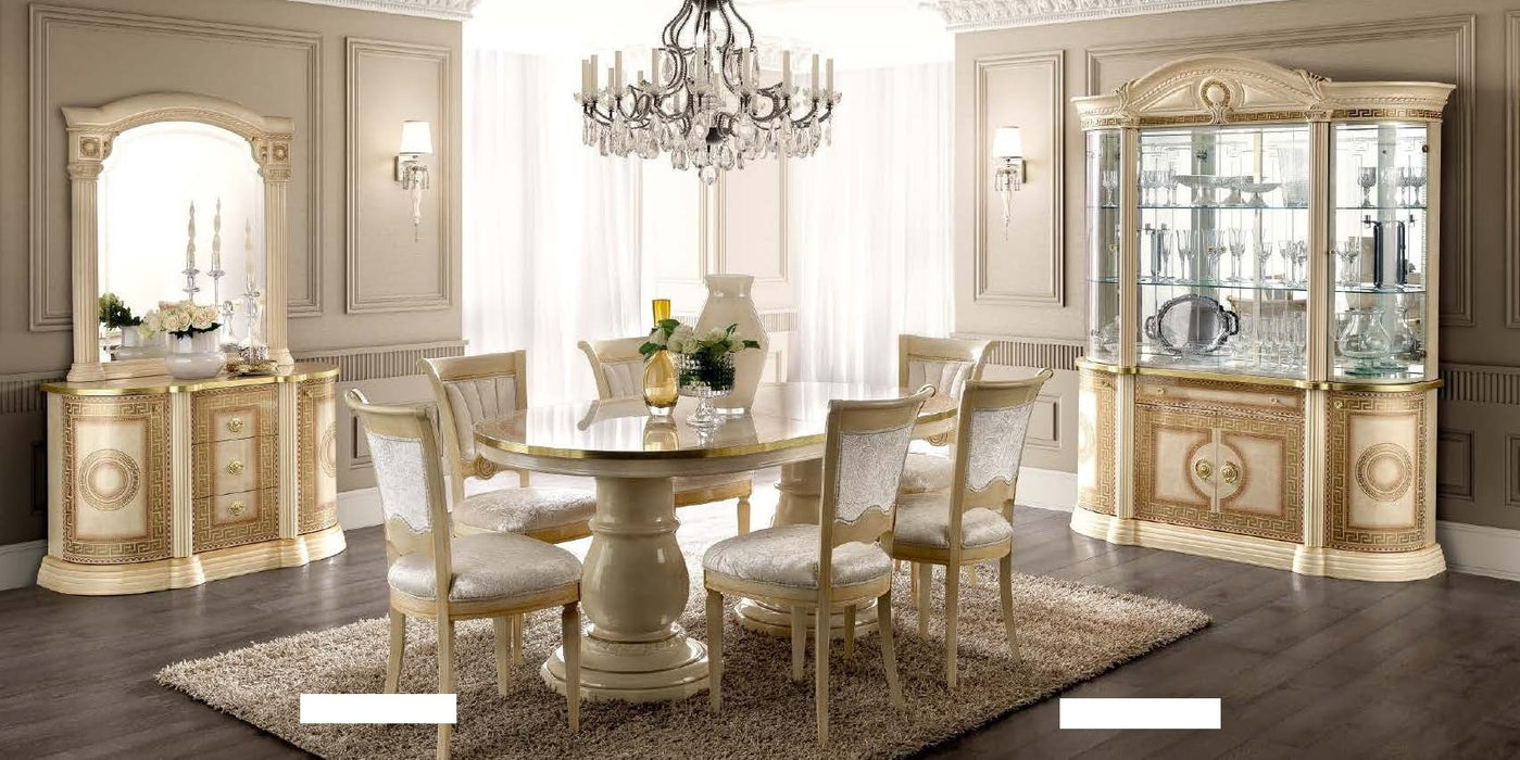 ESF Furniture - Aida 7 Piece Dining Table Set in Ivory - AIDA-DT-7SET