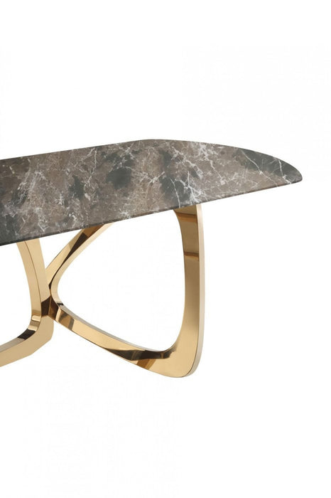 VIG Furniture - Modrest Colton - Modern Brown & Gold Dining Table - VGZAT112-BRN-DT - GreatFurnitureDeal
