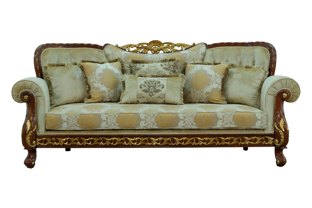 European Furniture - Fantasia II 4 Piece Living Room Set in Gold-Brown - 40019-4SET