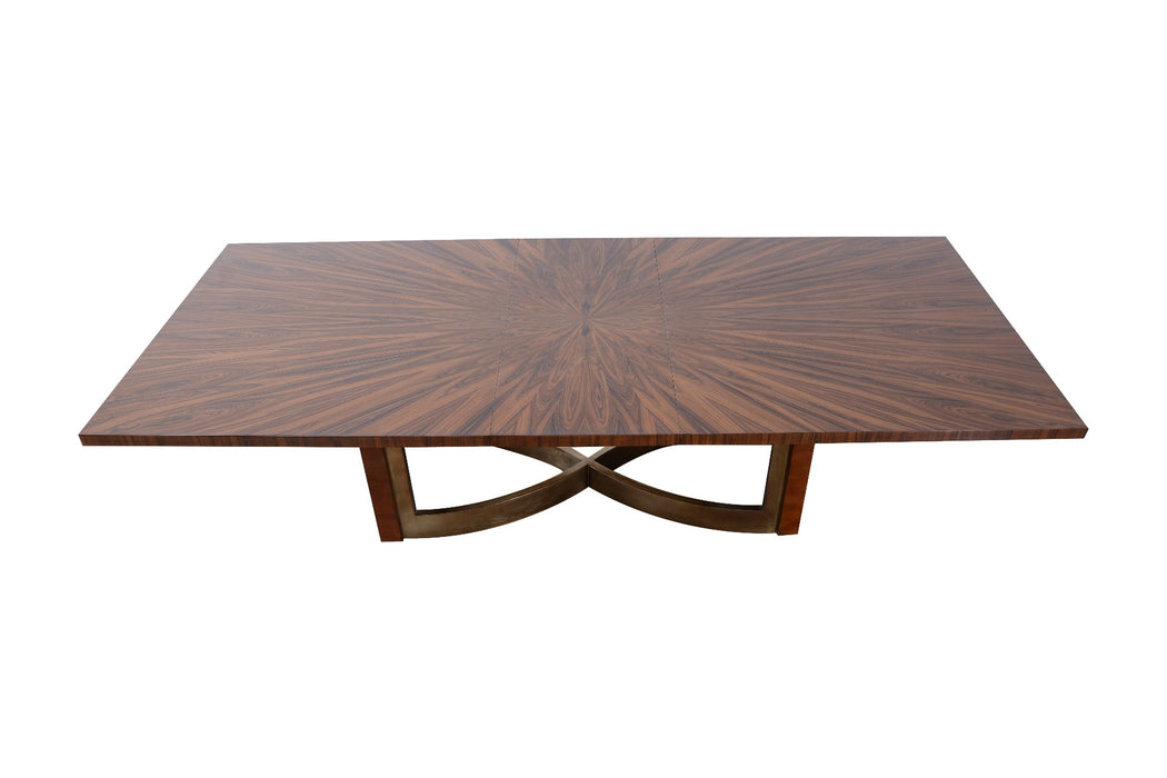 European Furniture - Glamour Dining Table in Brown - 56015-DT