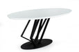 VIG Furniture - Modrest Corbett - Modern High Gloss White w- Frosted Glass Dining Table - VGVCT1920-3 - GreatFurnitureDeal