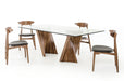Vig Furniture - Modrest Corbin Modern Walnut & Glass Dining Table - VGCSDT-1571 - GreatFurnitureDeal
