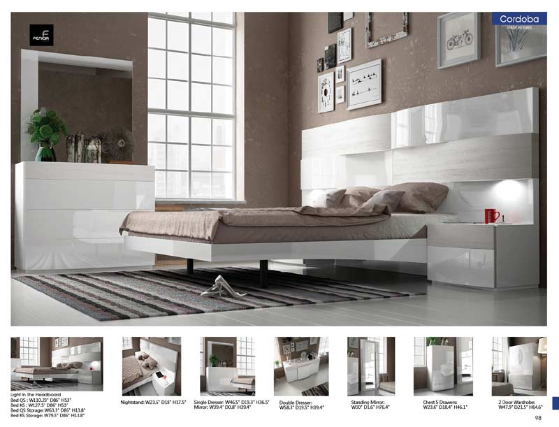 ESF Furniture - Cordoba Double Dresser and Mirror - CORDOBADRESSER+MIRROR - GreatFurnitureDeal