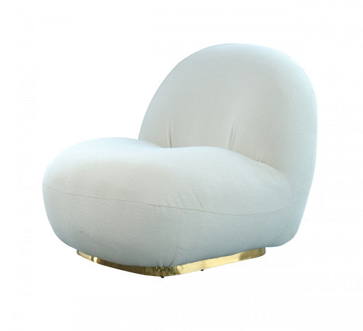 VIG Furniture - Modrest Crestone Modern White Sherpa Accent Chair - VGMFOC-251-WHT-CH - GreatFurnitureDeal