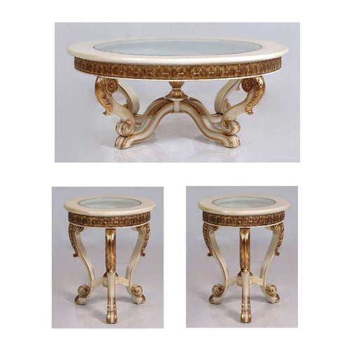 European Furniture - Paris 3 Piece Occasional Table Set - 37008-CT-ST - GreatFurnitureDeal