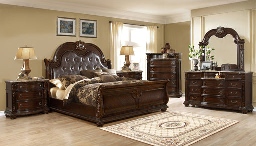 Myco Furniture - Carter 6 Piece Queen Bedroom Set in Cherry - CT400-Q-6SET - GreatFurnitureDeal
