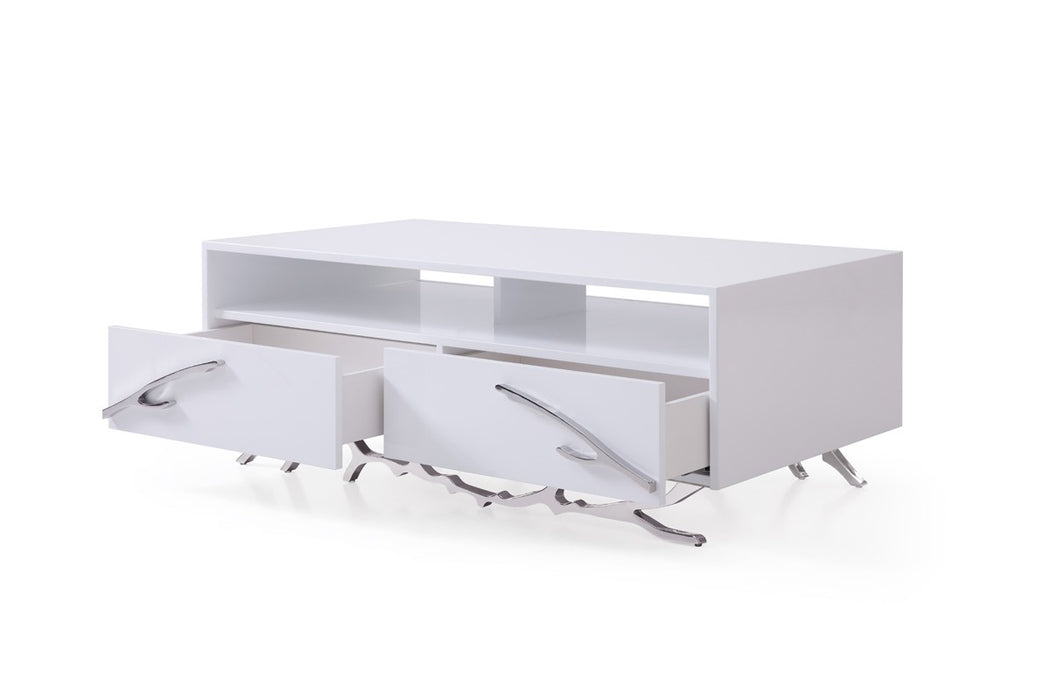VIG Furniture - Modrest Legend Modern White Coffee Table - VGVCCT8111-WHT - GreatFurnitureDeal