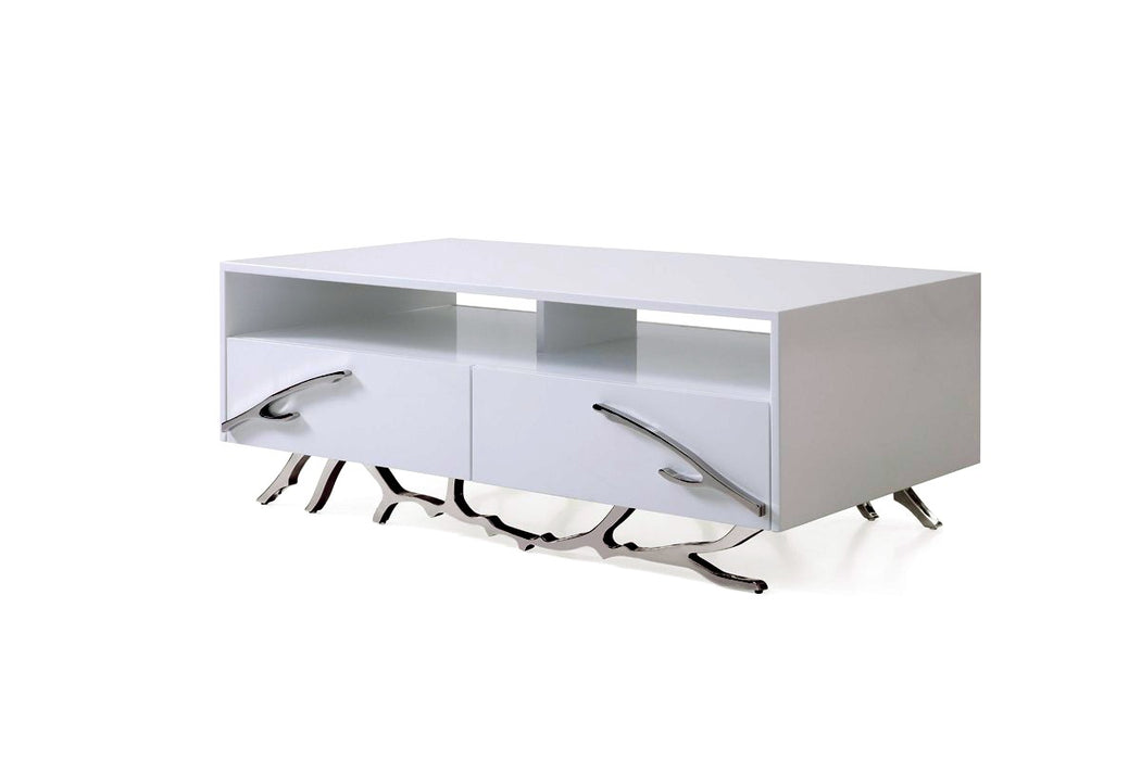 VIG Furniture - Modrest Legend Modern White Coffee Table - VGVCCT8111-WHT - GreatFurnitureDeal