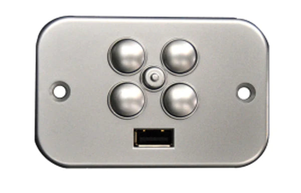 Ashley Furniture - Flexsteel - Standard 5 Button - Power Headrest & Power Recline Replacement Button Control with USB - 5 pin / 2 pin (Left Side) - GreatFurnitureDeal