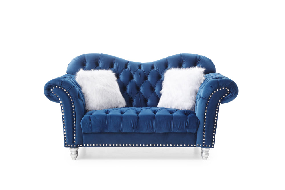 Myco Furniture - Covert 2 Piece Sofa Set in Blue - CV3035-S-2SET