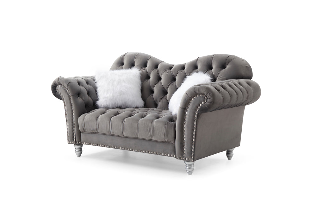 Myco Furniture - Covert 2 Piece Sofa Set in Gray - CV3036-S-2SET