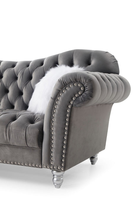 Myco Furniture - Covert 2 Piece Sofa Set in Gray - CV3036-S-2SET - GreatFurnitureDeal
