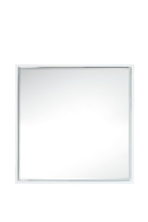 James Martin Furniture - Milan 35.4" Square Cube Mirror, Glossy White - 803-M35.4-GW - GreatFurnitureDeal