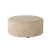 Southern Home Furnishings - Roughwin Squash 39" Round Cocktail Ottoman in Gold, Beige - 140-C Roughwin Squash - GreatFurnitureDeal