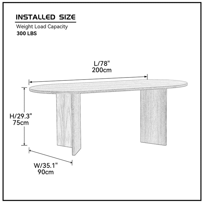 GFD Home - Wood Dining Table Kitchen Table Small Space Dining Table walnut desk top - GreatFurnitureDeal