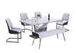 Mariano Furniture - D122D6-6 Piece Dining Set in White - BQD122D6 - GreatFurnitureDeal