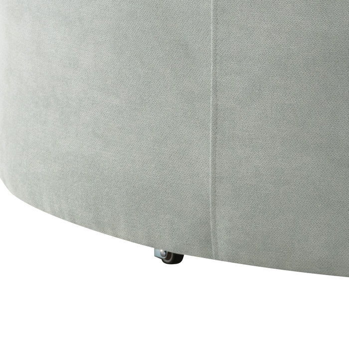 GFD Home - Orisfur. 360° Swivel Accent Barrel Chair with Storage Ottoman & 4 Pillows, Modern Linen Leisure Chair Round Accent for Living Room - GreatFurnitureDeal