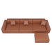 GFD Home - Modern multi-seat modular sofa-brown technical cloth - GreatFurnitureDeal